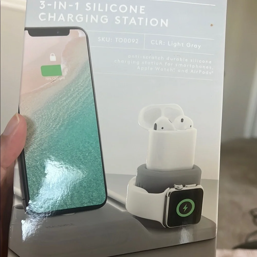 Gray 3-in-1 Charger for Apple Devices
